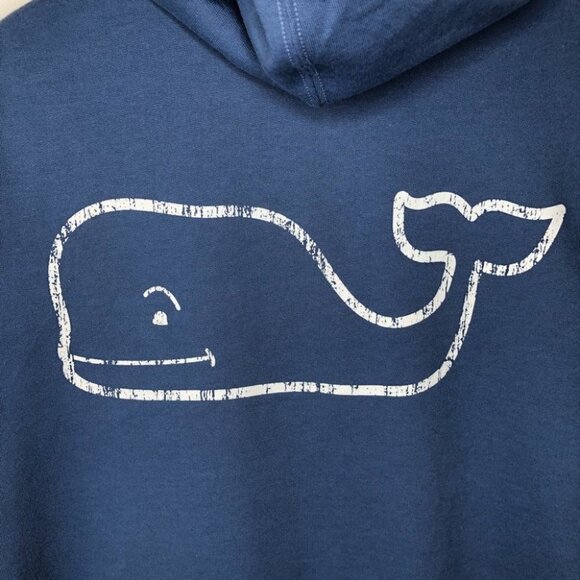 MEN'S Vineyard Vines Layering Cornflower Blue Zip Up Hoodie Whale Graphic Small - Picture 7 of 8